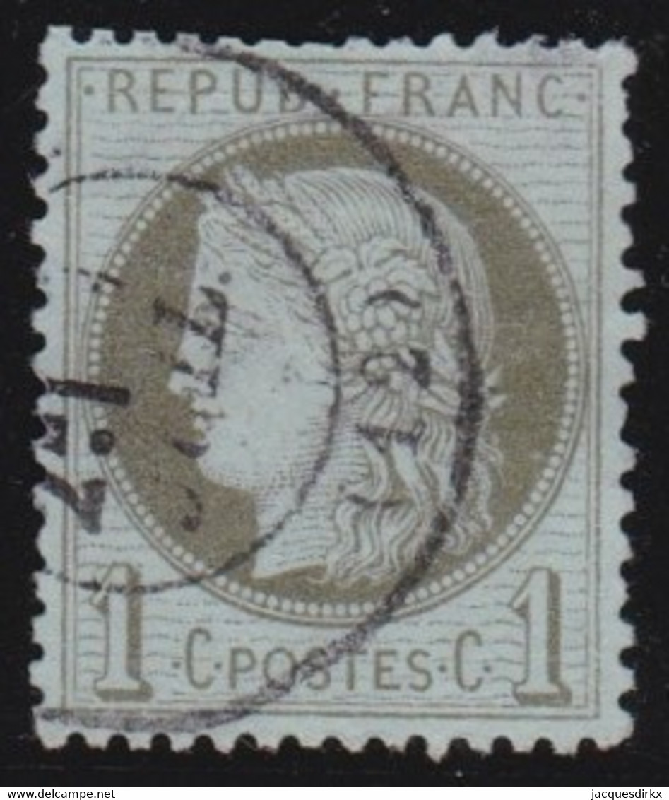 France   .  Y&T    .     50        .      O     .      Oblitéré - 1871-1875 Cérès