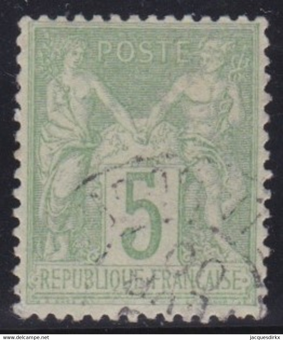 France   .  Y&T    .     102     .      O     .      Oblitéré - 1898-1900 Sage (Type III)