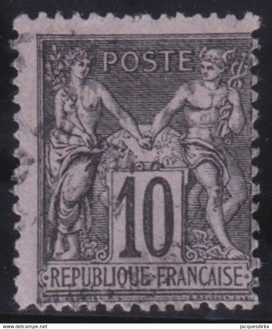 France   .  Y&T    .     103    .      O     .      Oblitéré - 1898-1900 Sage (Type III)