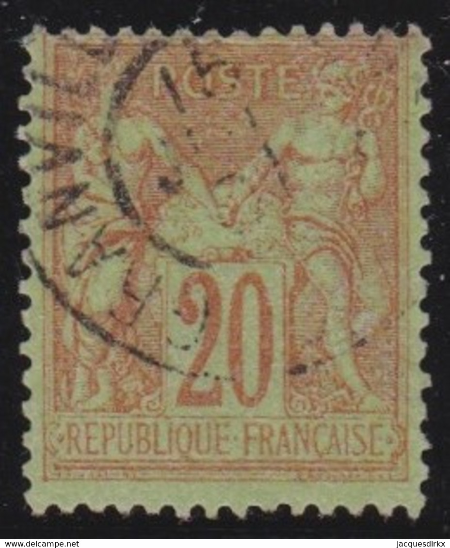 France   .  Y&T    .     96      .      O     .      Oblitéré - 1876-1898 Sage (Tipo II)