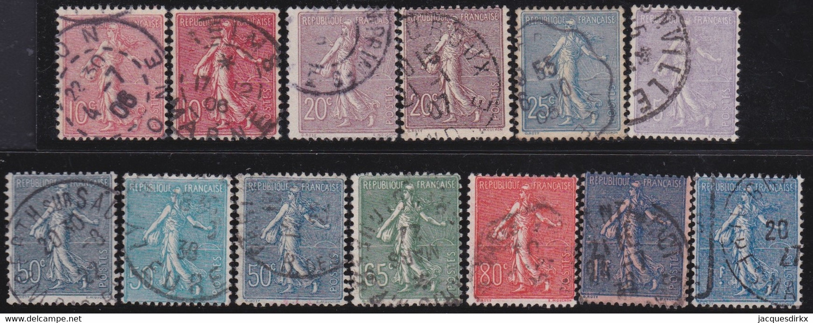 France   .  Y&T    .       13 Timbres          .      O     .      Oblitéré - Used Stamps