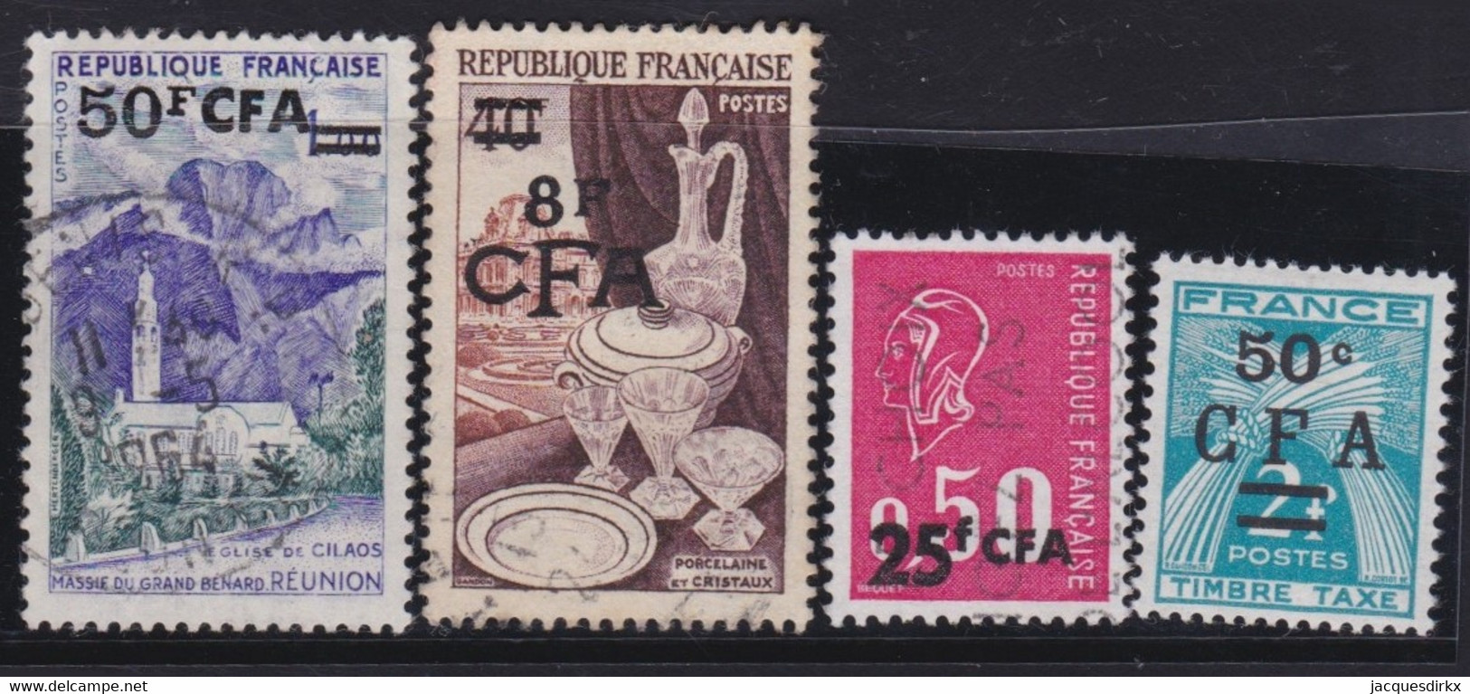 Réunion      .  4 Timbres  (1 Timbre: **)      .      O     .      Oblitéré - Usados