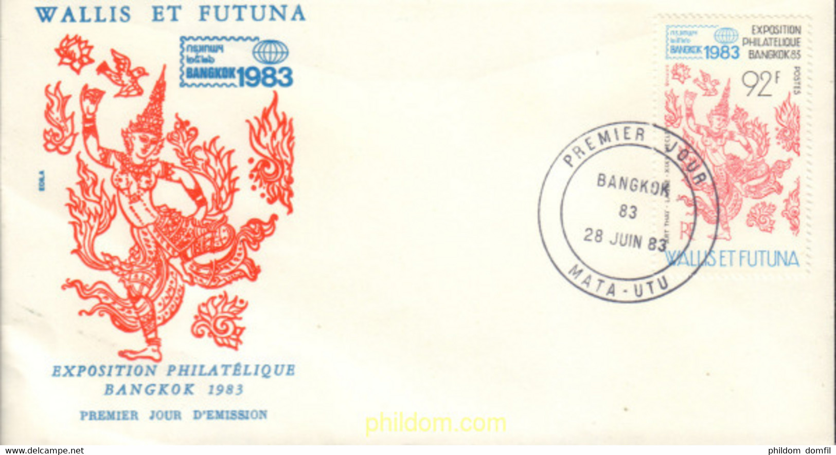 574267 MNH WALLIS Y FUTUNA 1983 EXPOSICION FILATELICA INTERNACIONAL-BANGKOK-1983 - Oblitérés