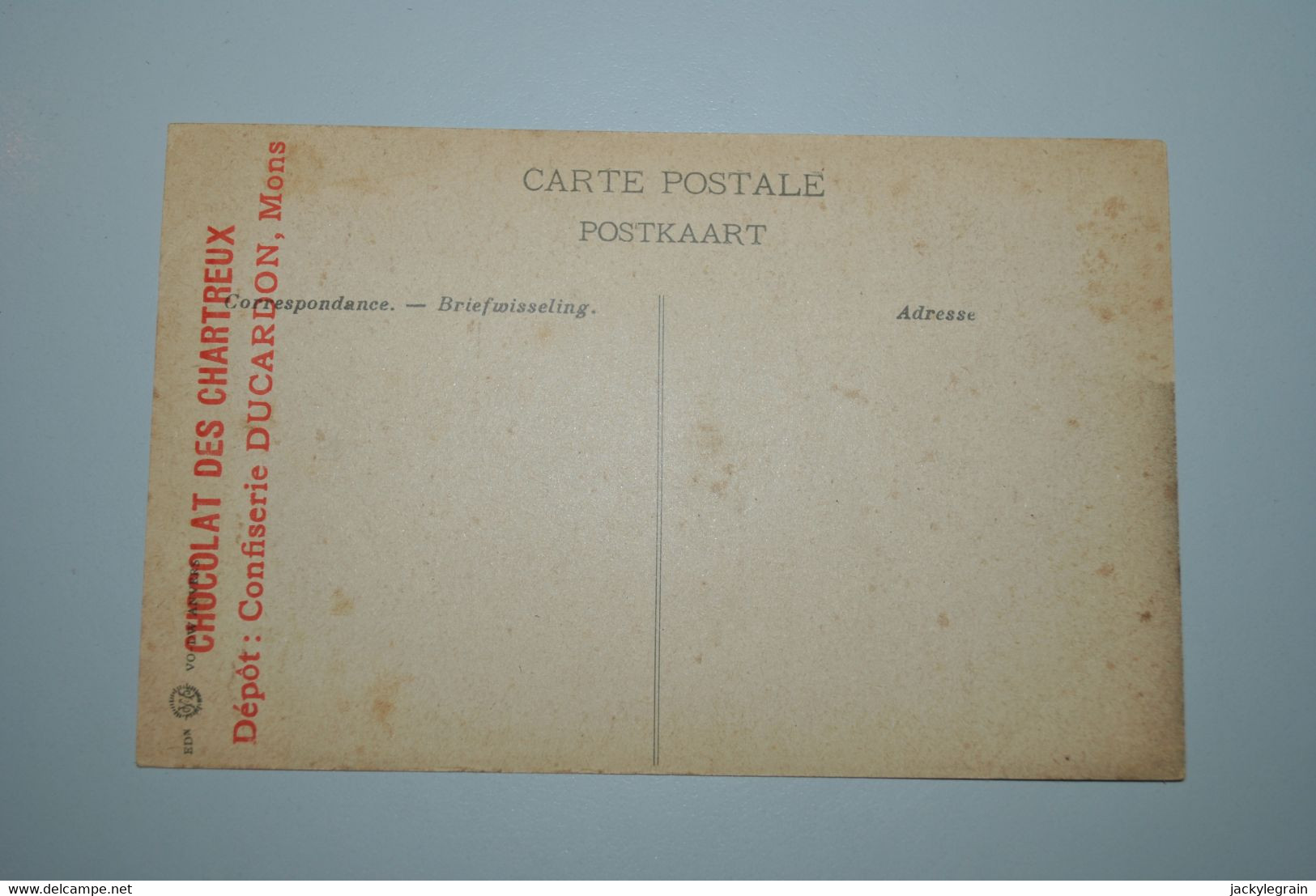 Belgique Carte Postale Bruges/Chocolat Chartreux Pliure - Chocolat