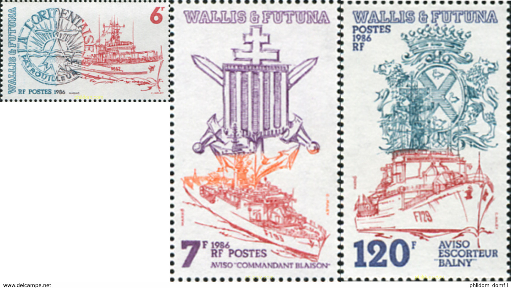 574649 MNH WALLIS Y FUTUNA 1986 BARCOS DE GUERRA - Used Stamps