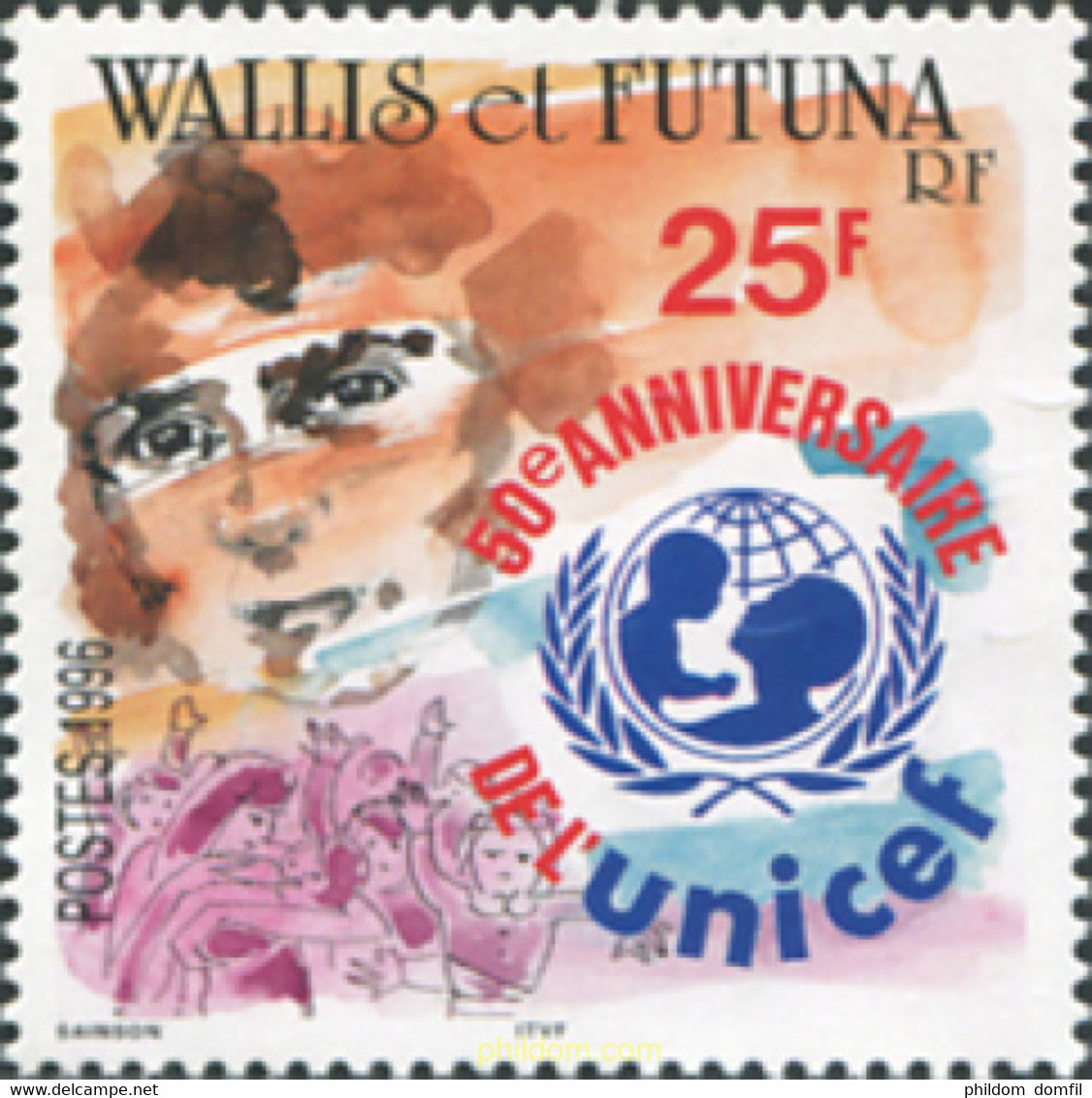 574976 MNH WALLIS Y FUTUNA 1996 UNICEF - Usados