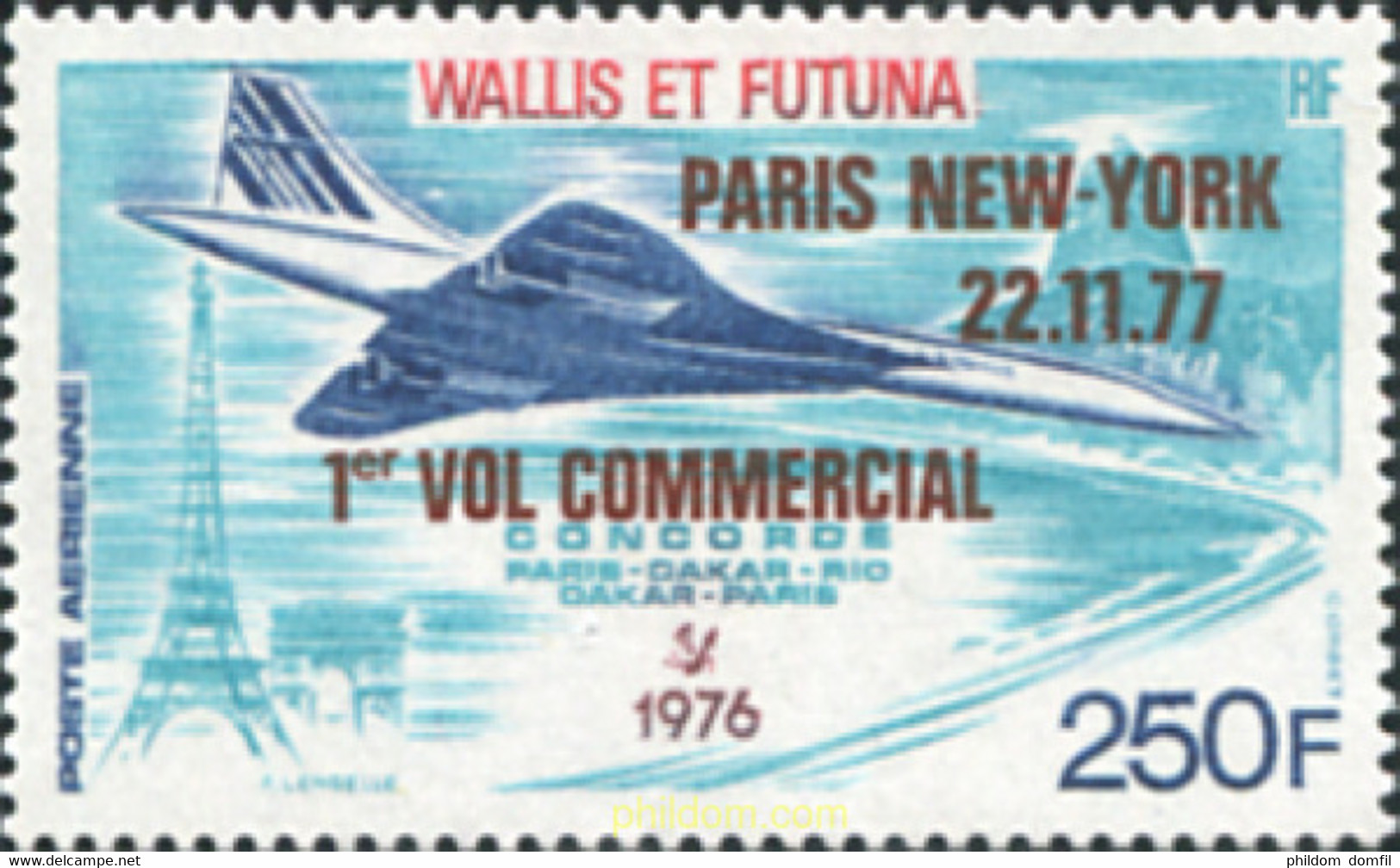 575568 MNH WALLIS Y FUTUNA 1977 PRIMER VUELO CONCORDE PARIS-NUEVA YORK - Oblitérés