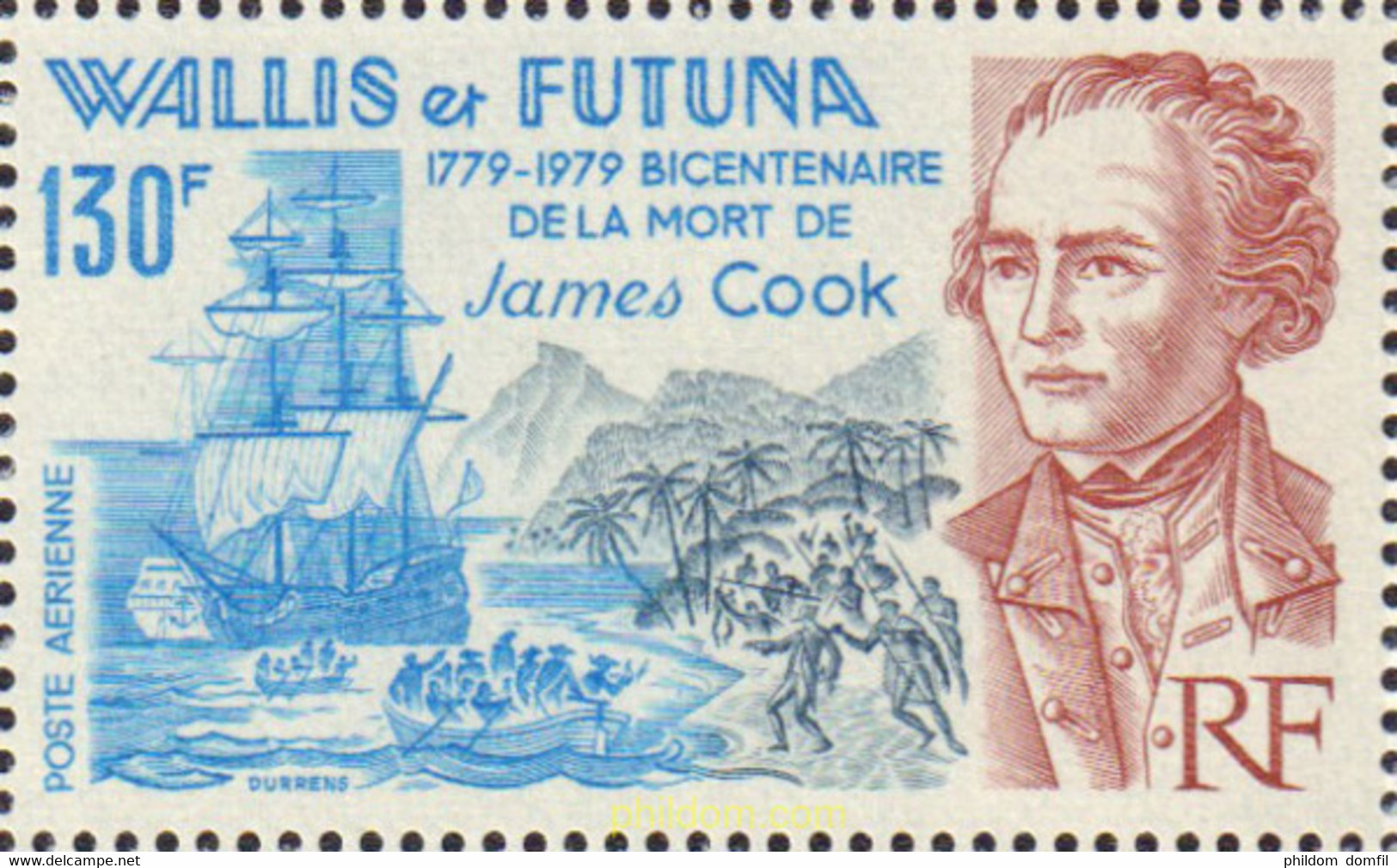 575584 MNH WALLIS Y FUTUNA 1979 BICENTENARIO DE LA MUERTE DE JAMES COOK - Usados