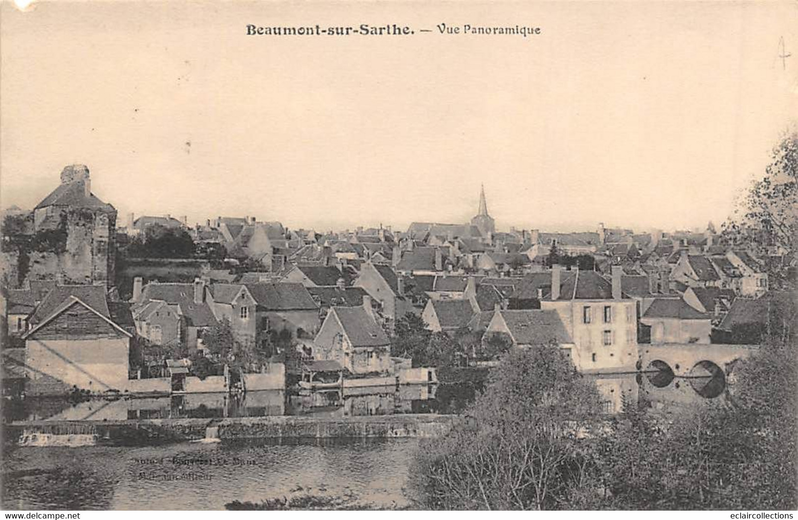 Beaumont Sur Sarthe           72         Vue Panoramique  - 2  -       (voir Scan) - Beaumont Sur Sarthe