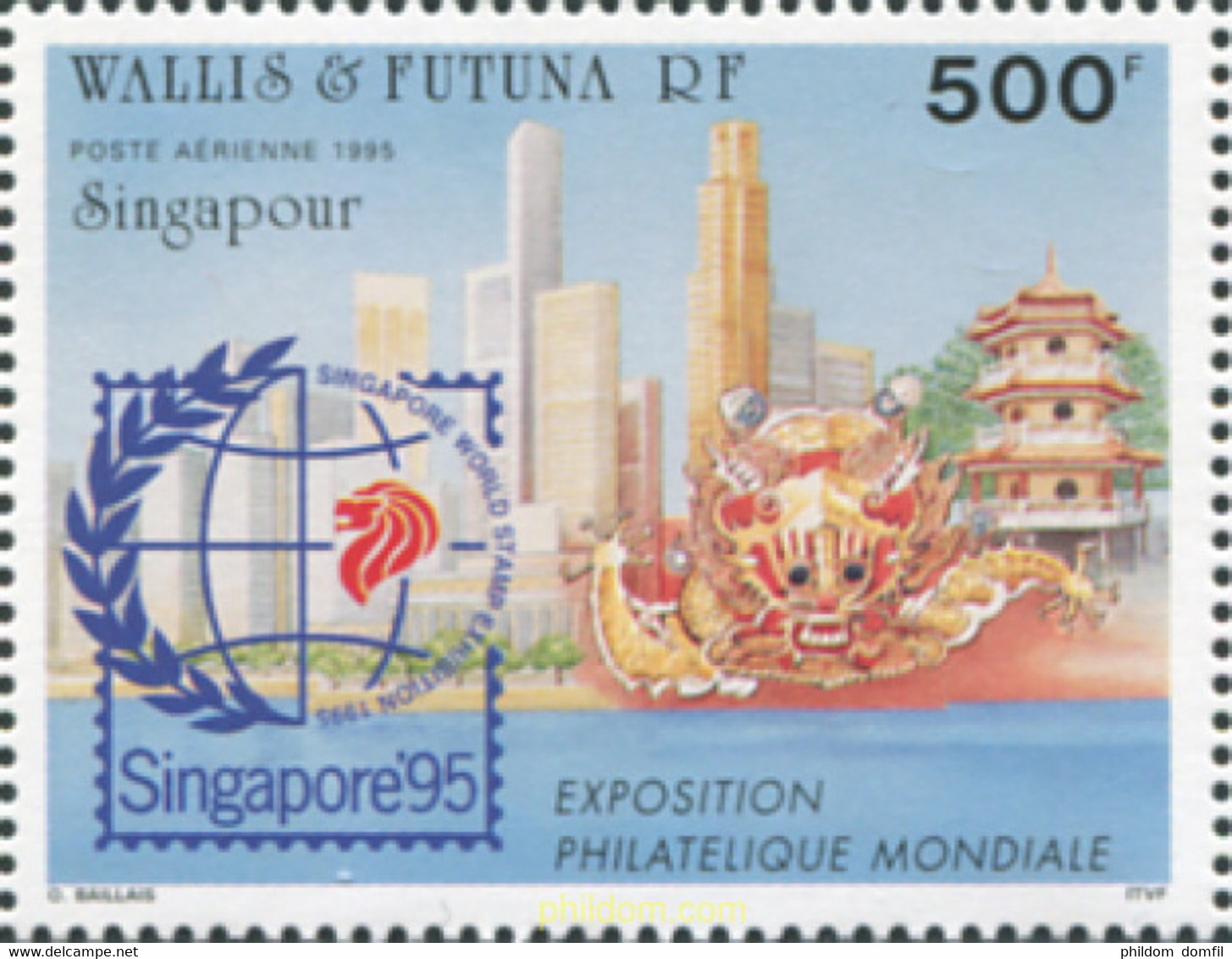 575698 MNH WALLIS Y FUTUNA 1995 EXPOSICION FILATELICA INTERNACIONAL - SINGAPUR-95 - Gebruikt