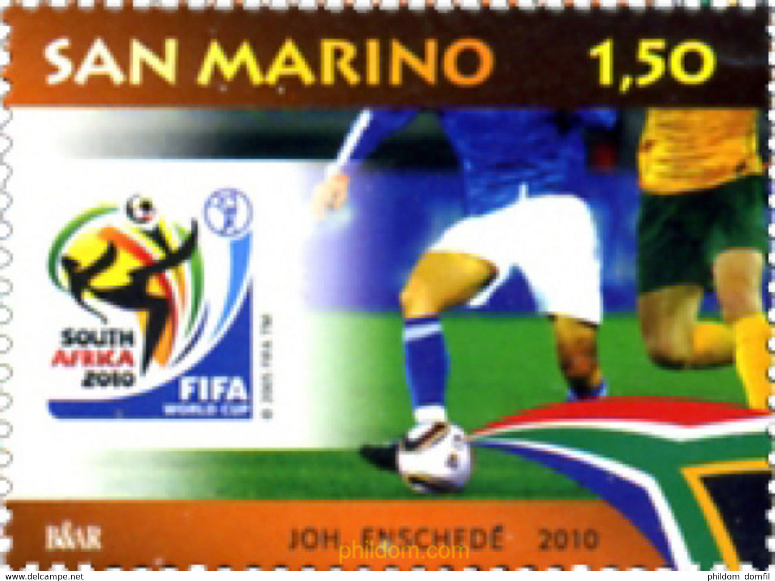 250098 MNH SAN MARINO 2010 COPA DEL MUNDO DE FUTBOL 2010 EN SUDAFRICA - Gebruikt