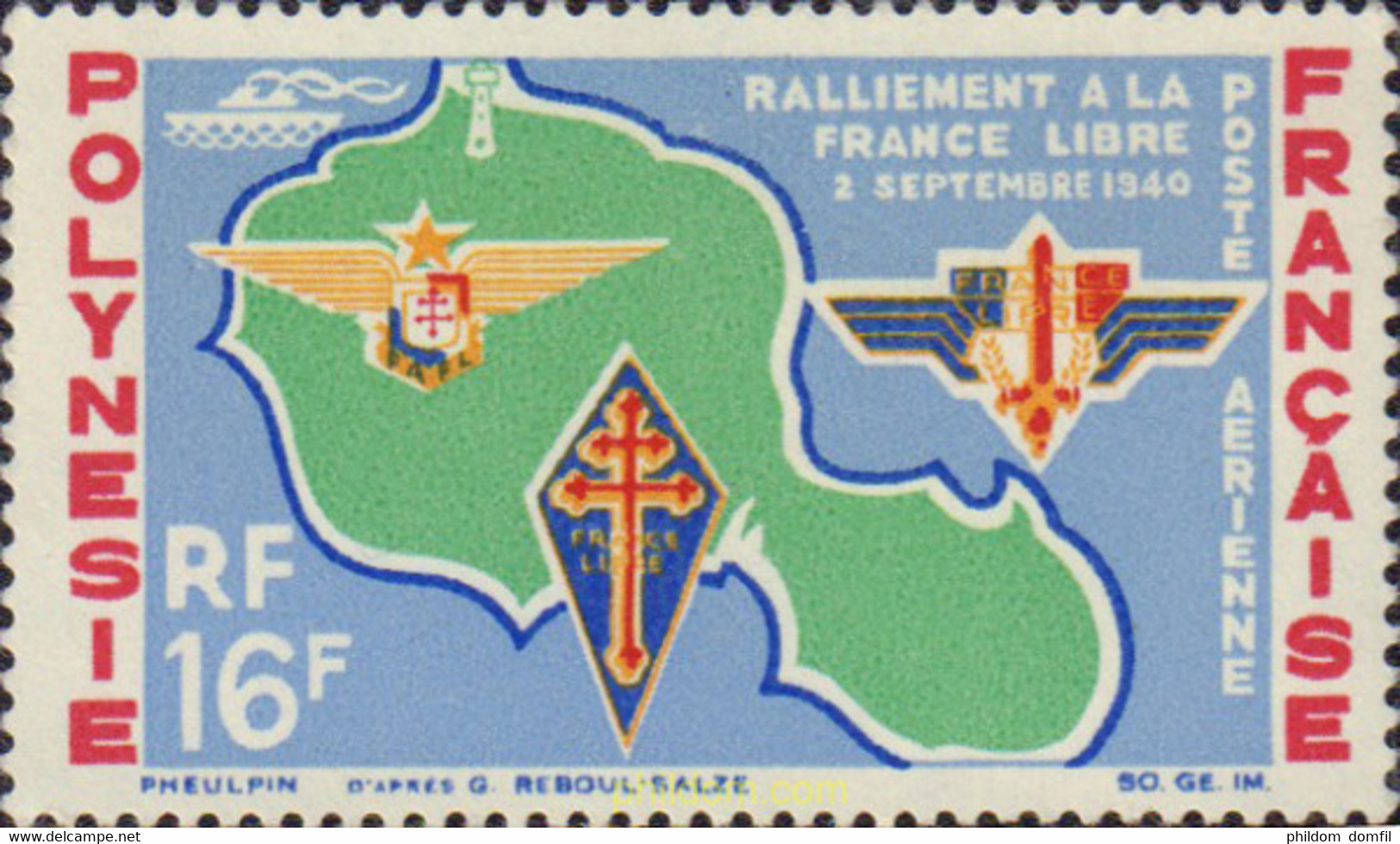 580243 MNH POLINESIA FRANCESA 1964 FRANCIA LIBRE - Gebraucht