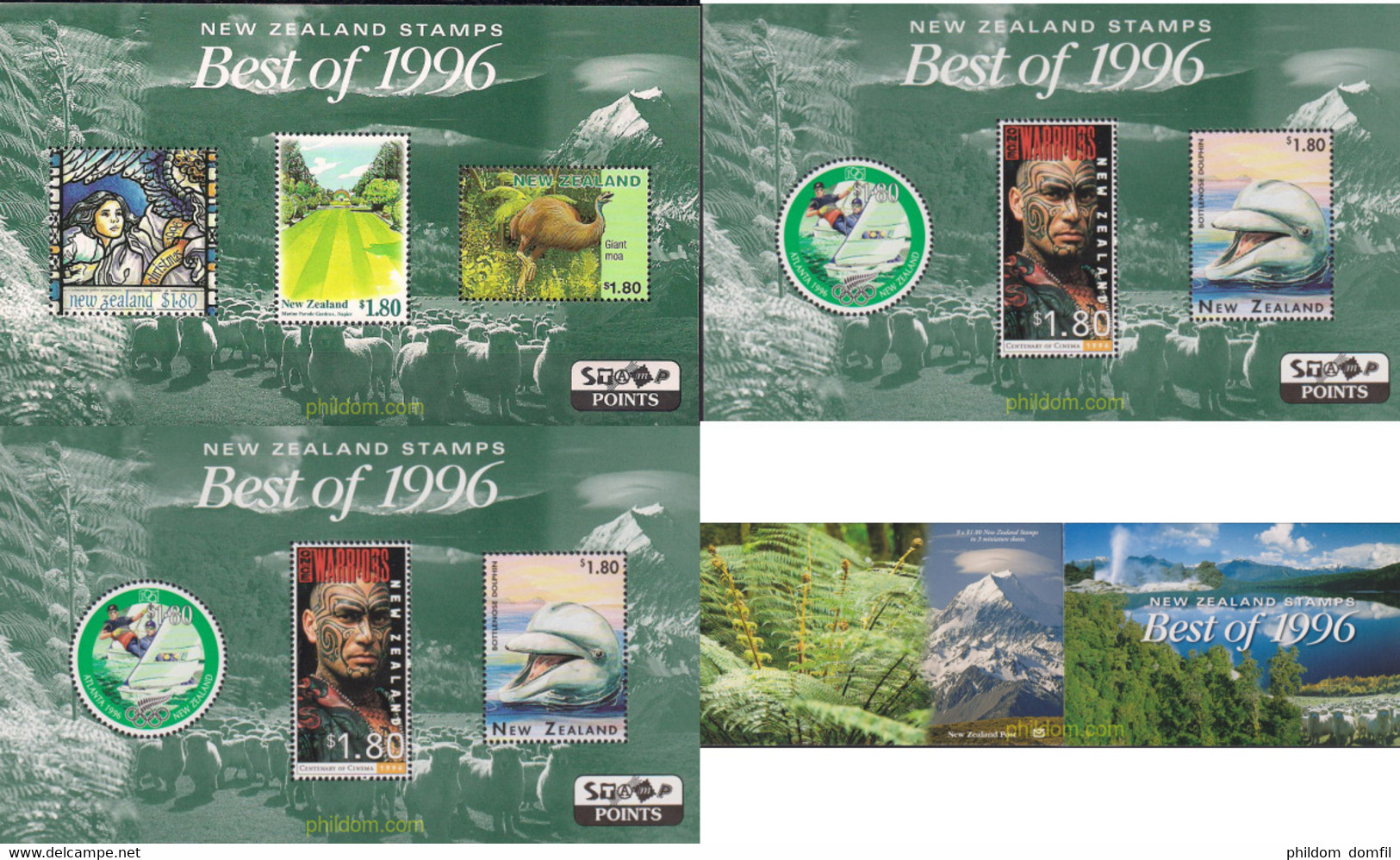 621780 MNH NUEVA ZELANDA 1996 BEST OF 1996 - Errors, Freaks & Oddities (EFO)