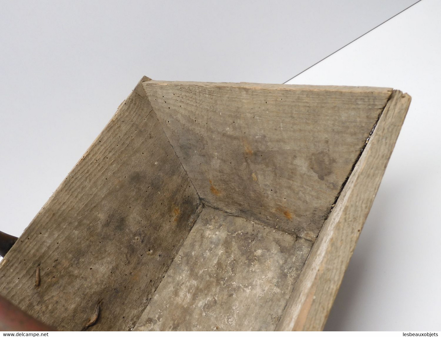 *TRES ANCIEN PANIER DE VENDANGE CEUILLETTE AU JARDIN BOIS POIGNEE CUIVRE  E