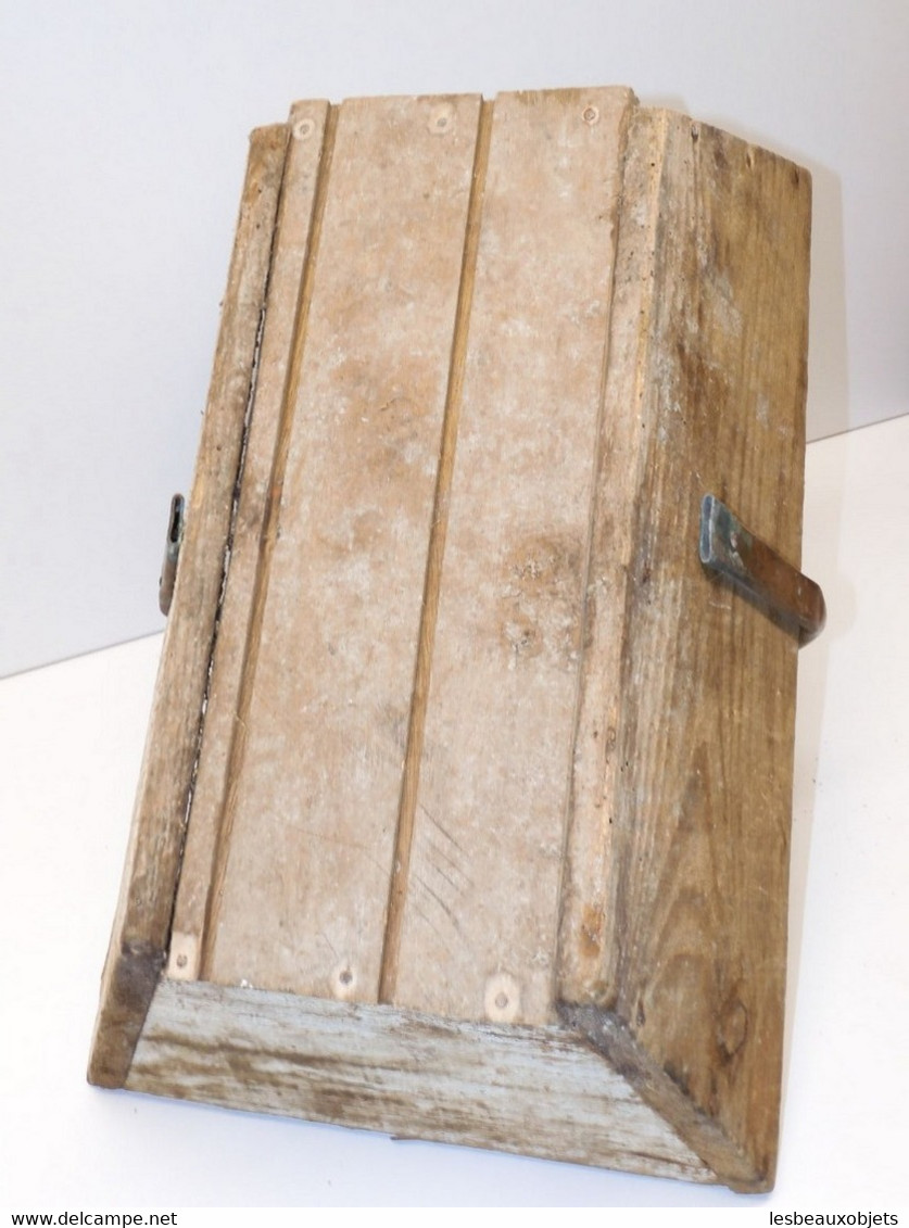 *TRES ANCIEN PANIER DE VENDANGE CEUILLETTE AU JARDIN BOIS POIGNEE CUIVRE  E
