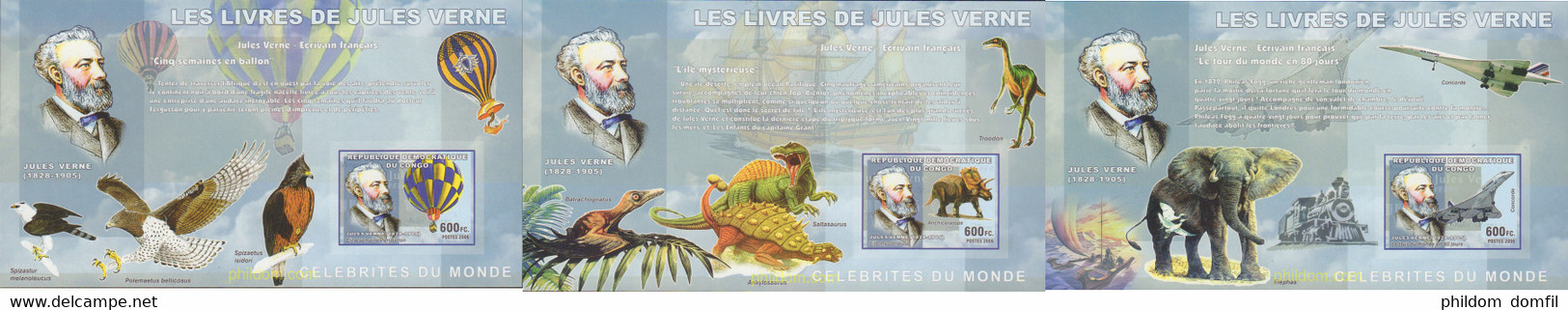 582662 MNH CONGO. República Democrática 2006 JULIO VERNE - Oblitérés