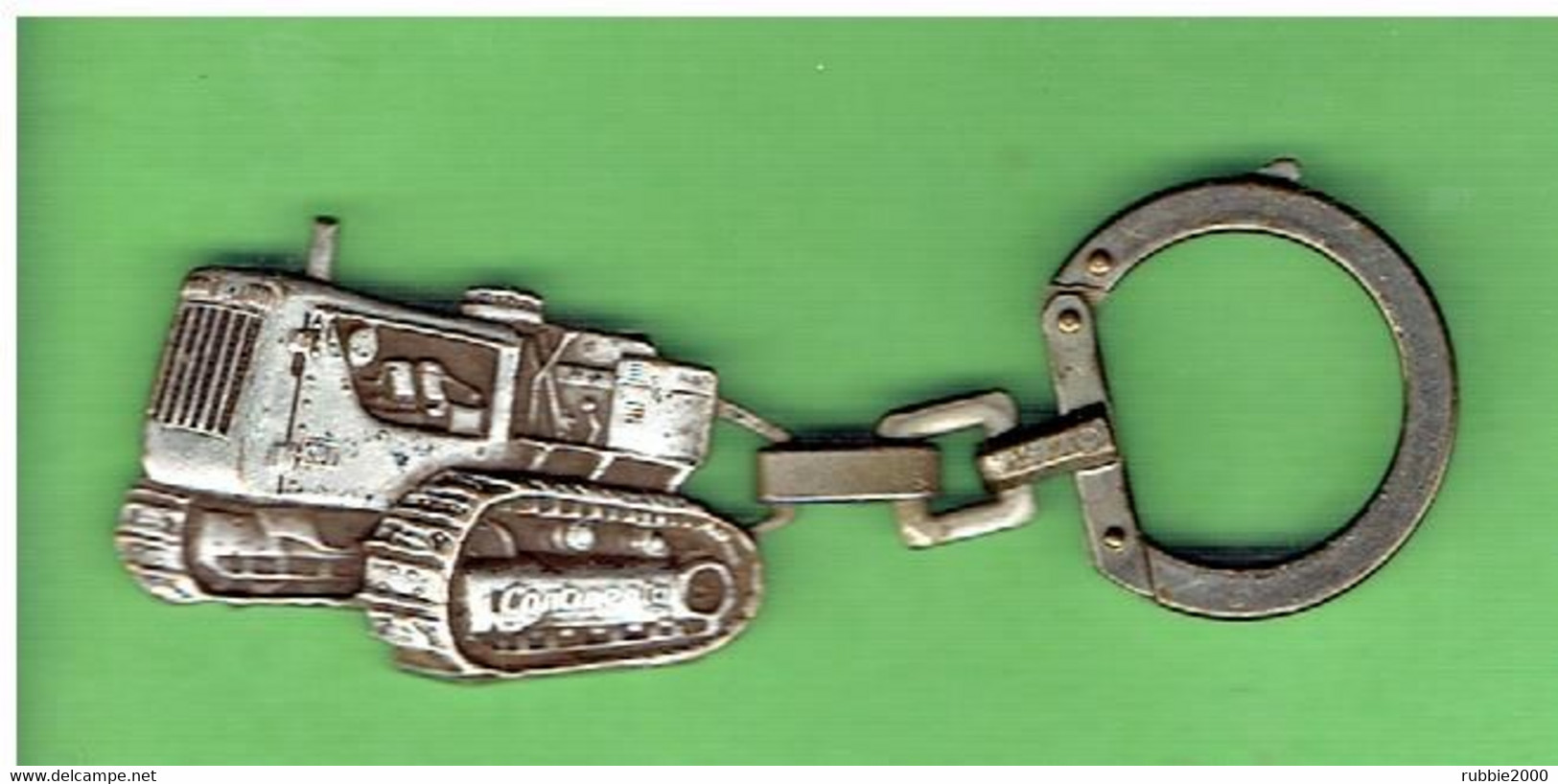 PORTE CLEFS METAL PUBLICITE TRACTEUR A CHENILLES CONTINENTAL CD8 VERS 1950 1960 - Trattori