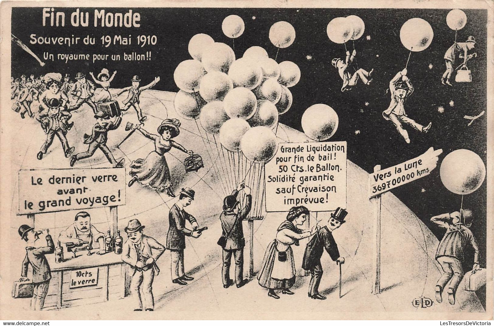 CPA Politique - Fin Du Monde - Souvenir Du 19 Mai 1910 - Un Royaume Pour Un Ballon - ELD - Grand Voyage - Eventos