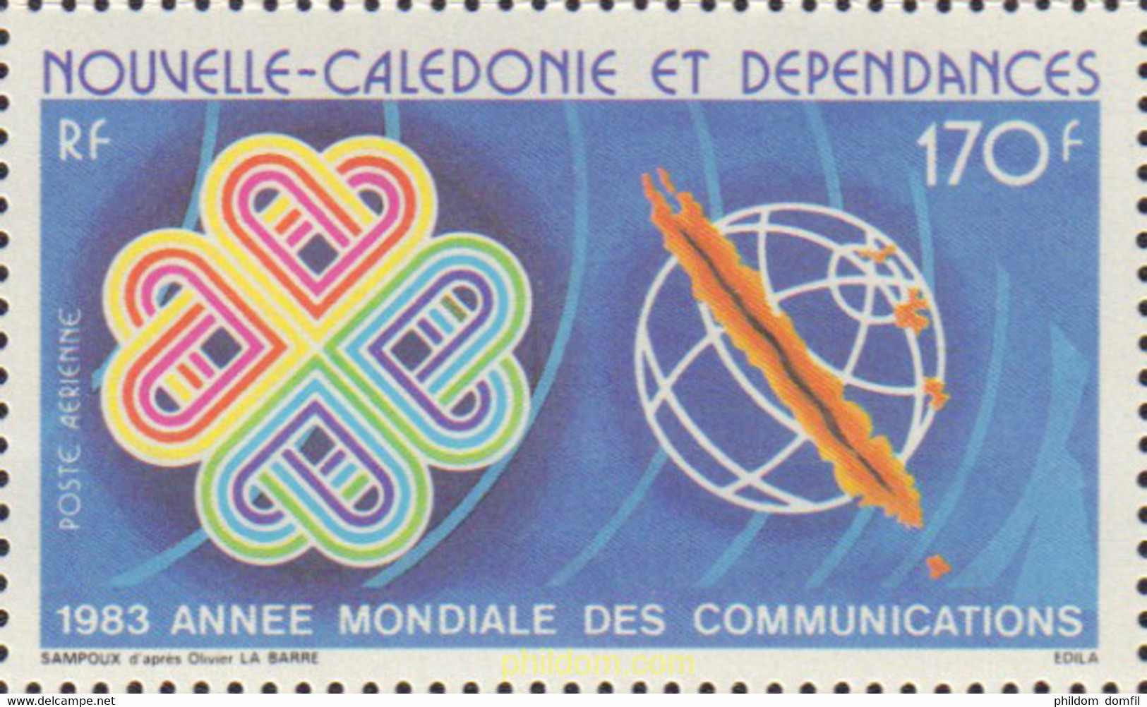 584116 MNH NUEVA CALEDONIA 1983 AÑO INTERNACIONAL DE LAS COMUNICACIONES - Gebraucht