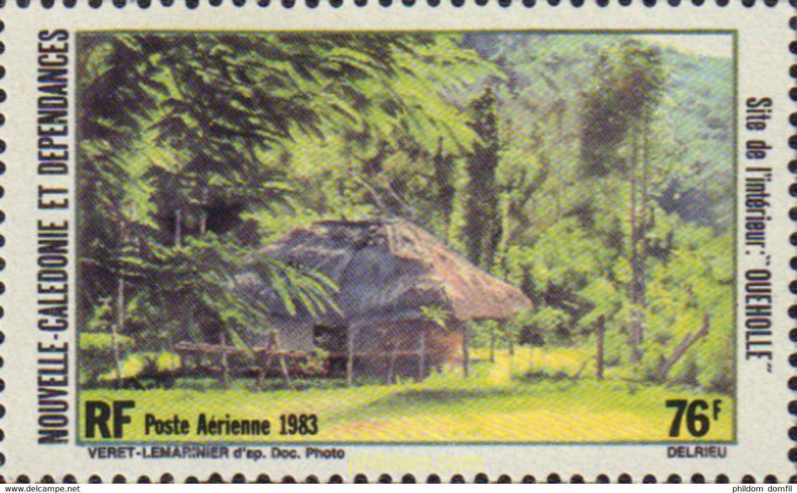 584280 MNH NUEVA CALEDONIA 1983 POBLADO INDIGENA - Oblitérés