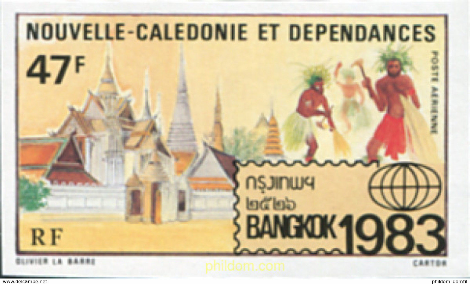 584279 MNH NUEVA CALEDONIA 1983 EXPOSICION FILATELICA - BANKOK-83 - Usati