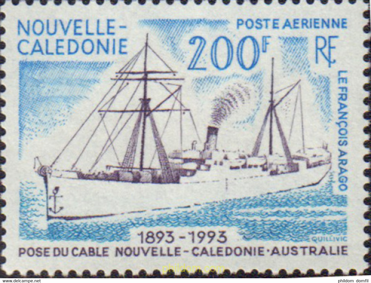 584437 MNH NUEVA CALEDONIA 1993 INSTALACION DEL CABLE SUBMARINO NUEVA CALEDONIA-AUSTRALIA - Used Stamps