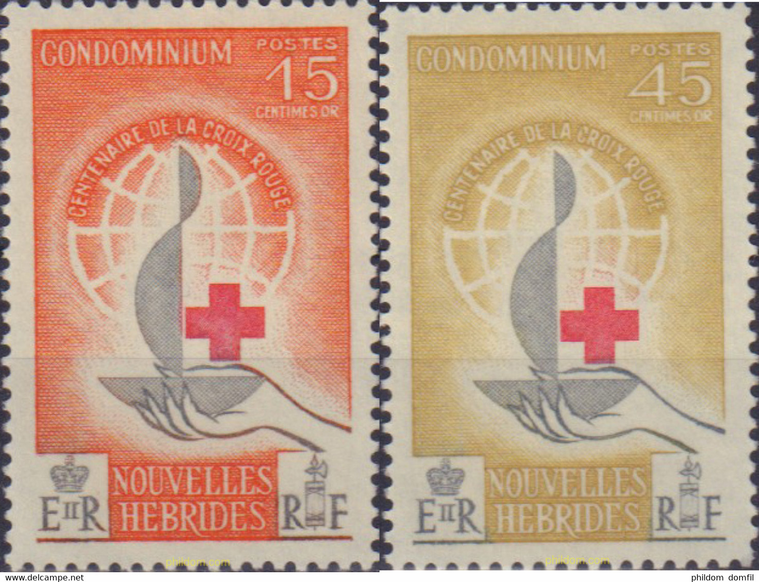 584588 MNH NUEVAS HEBRIDAS 1963 CENTENARIO DE LA CRUZ ROJA INTERNACIONAL - Colecciones & Series