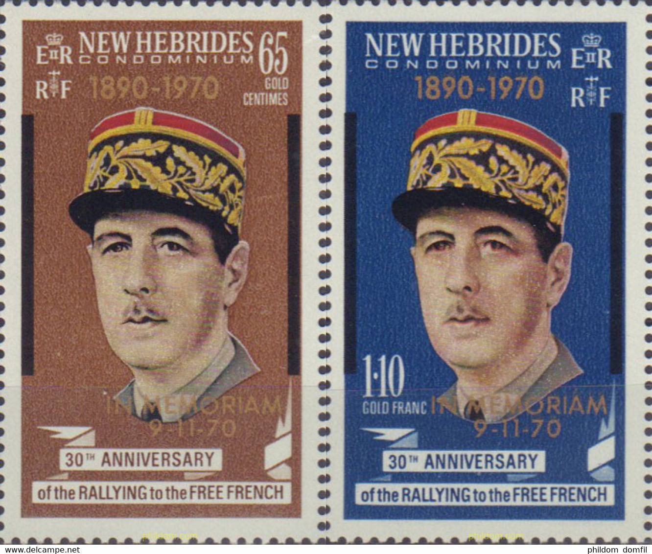 584701 MNH NUEVAS HEBRIDAS 1971 IN MEMORIAM - Collezioni & Lotti