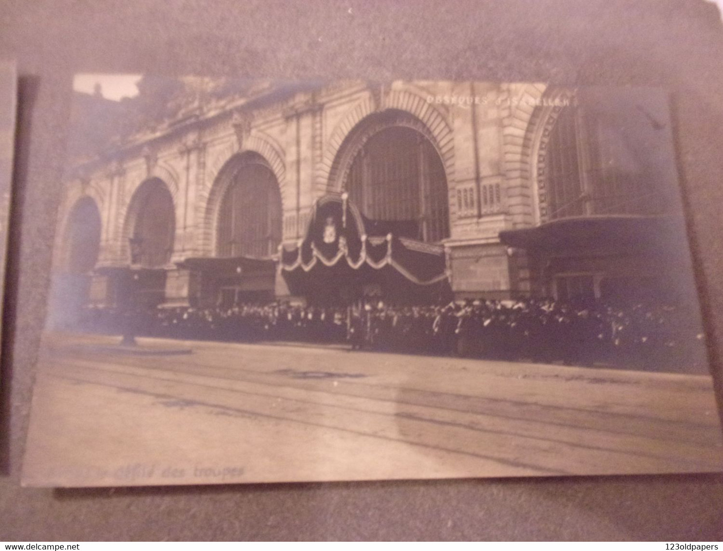 LOT 10 RARE ESPANA  CARTE PHOTO  1904 PARIS OBSEQUES REINE ISABELLE II FUNERAL REINA ISABEL II TARJETA FOTOGRÁFICA