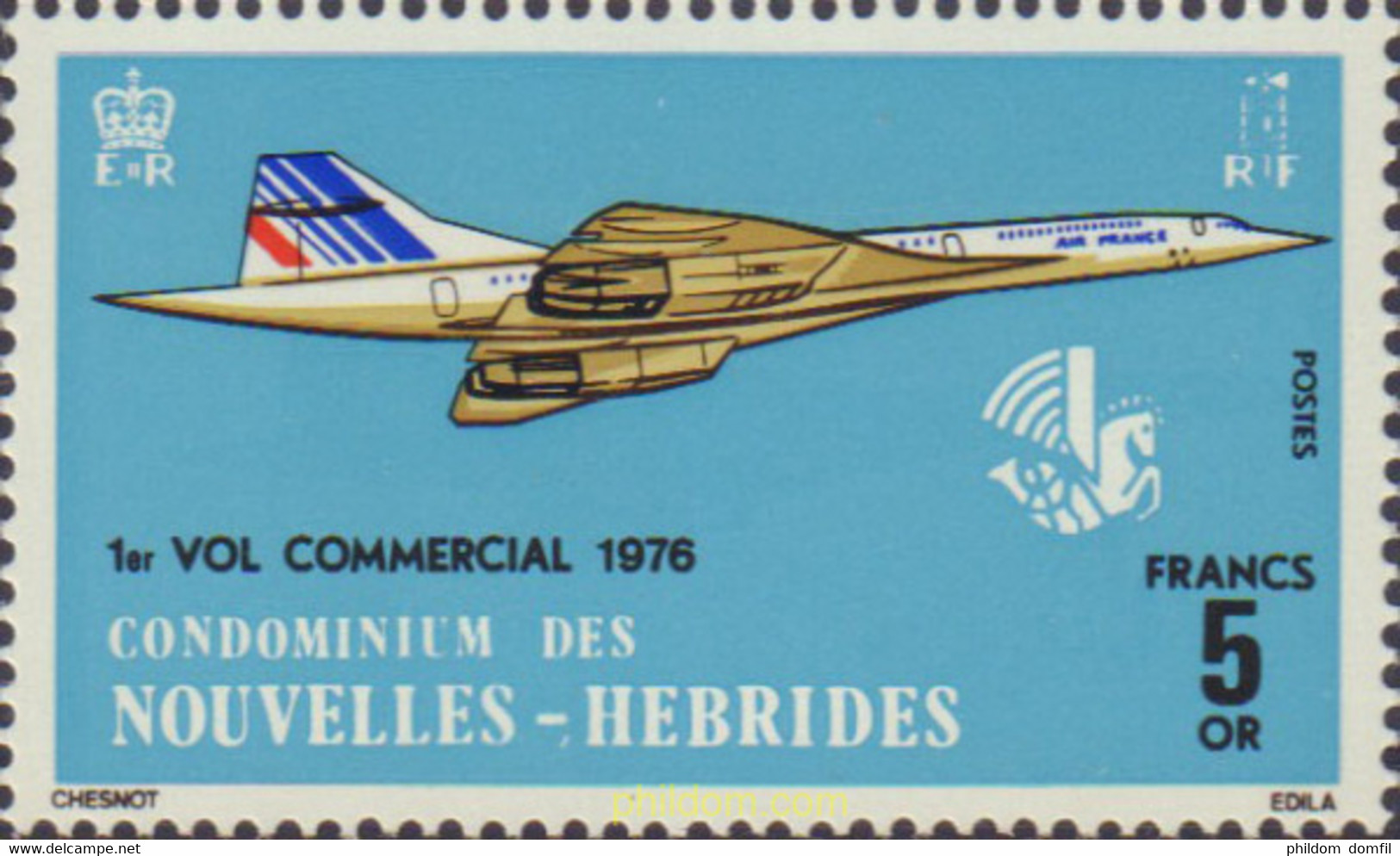 584728 MNH NUEVAS HEBRIDAS 1976 CONCORDE - Collezioni & Lotti