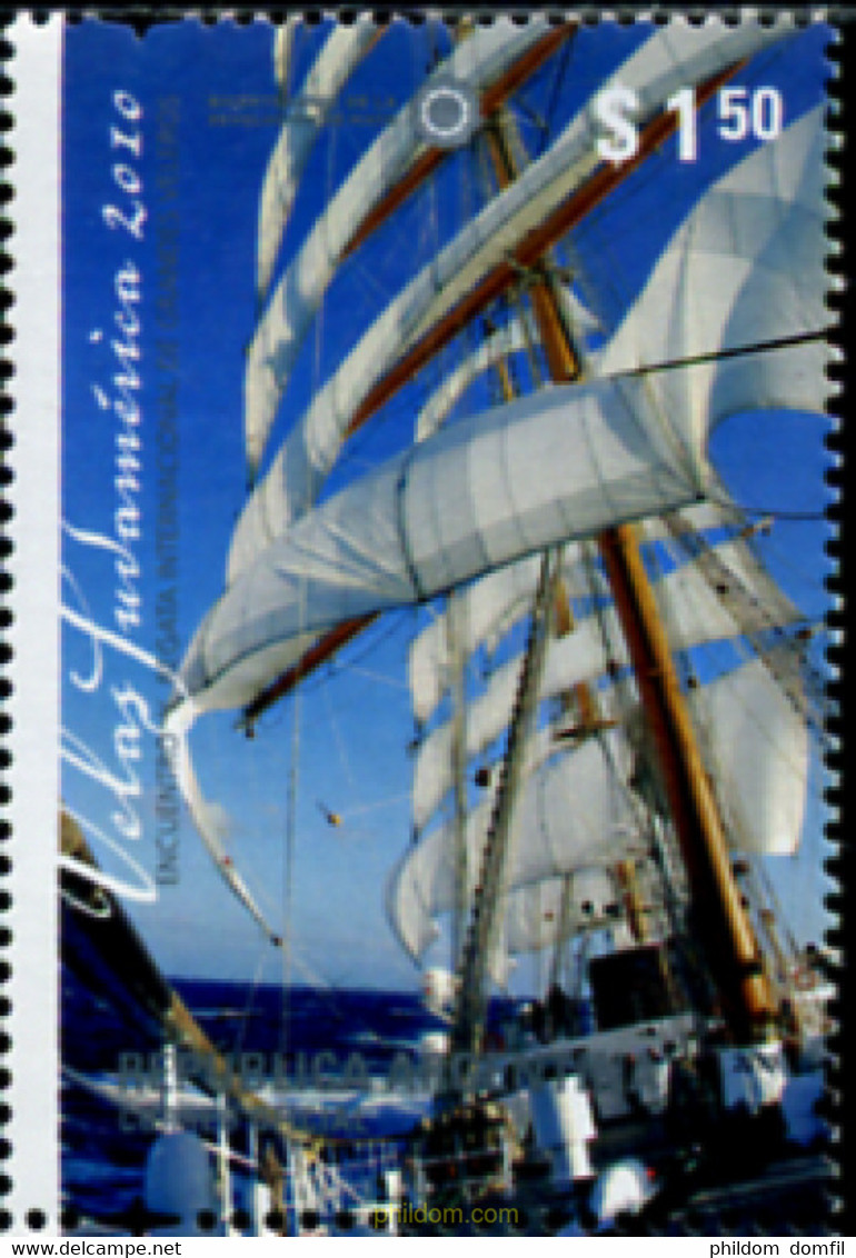 247281 MNH ARGENTINA 2010 REGATA - VELAS SUDAMERICA 2010 - Gebraucht