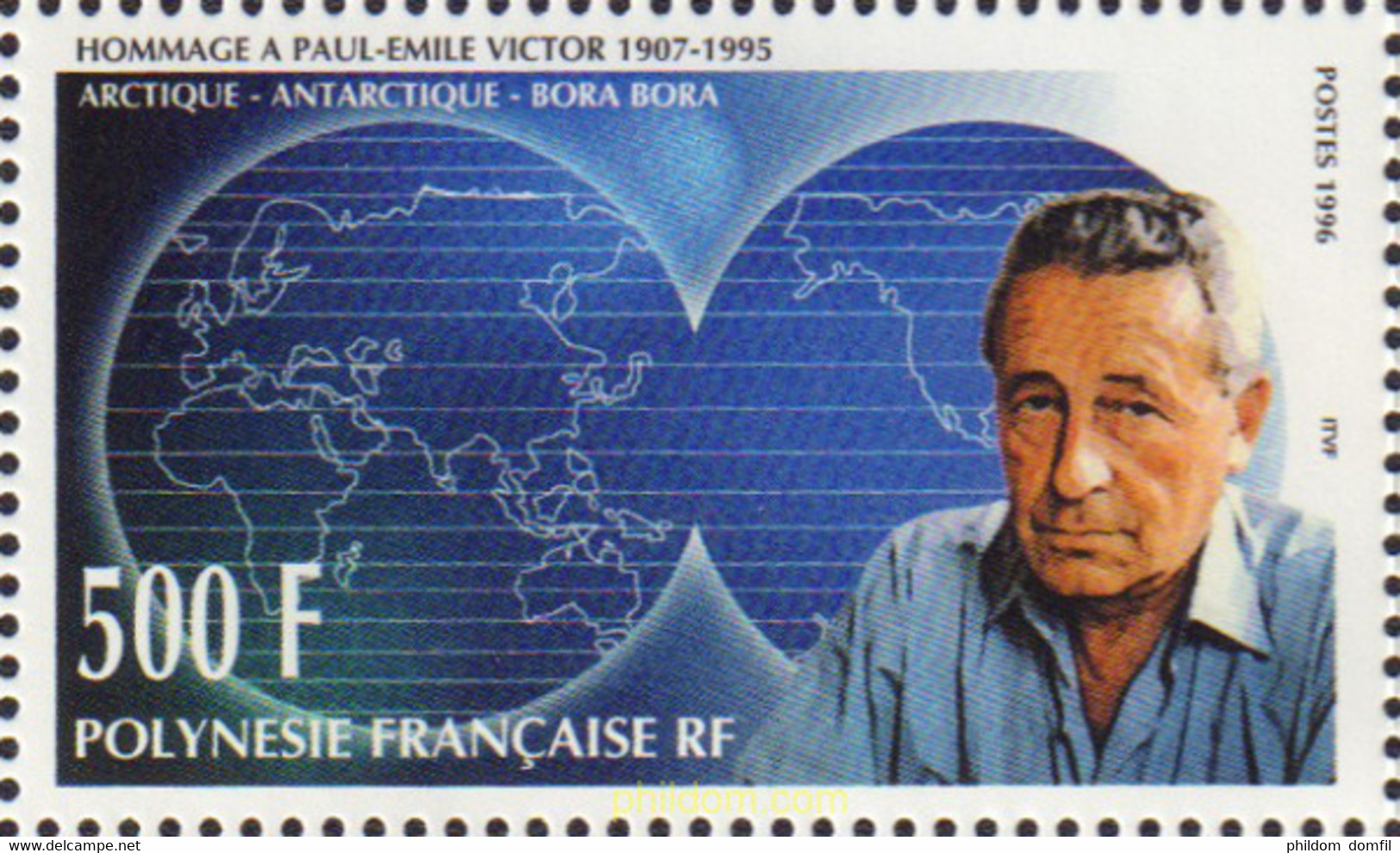 585046 MNH POLINESIA FRANCESA 1996 HOMENAJE A PAUL-EMILE VICTOR - Oblitérés