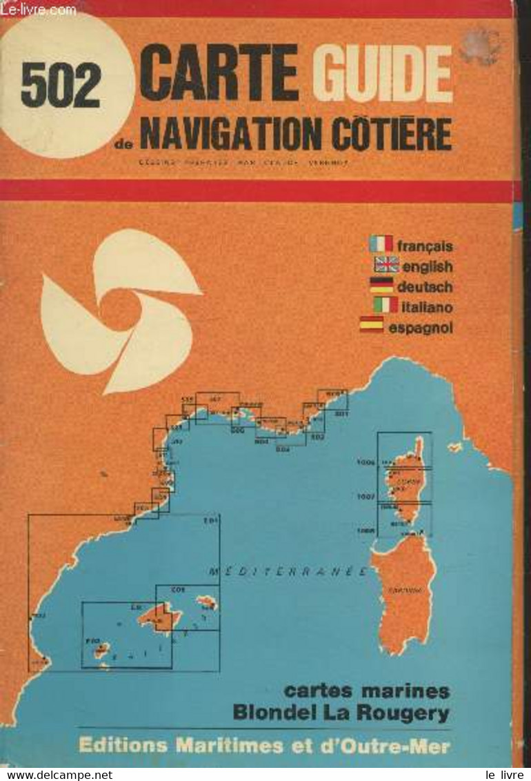 Carte Guide De Navigation Côtière N°502 - Cartes Marines Blondel La Rougery (Echelle 1:50000 à La Latitude Moyenne De 43 - Kaarten & Atlas