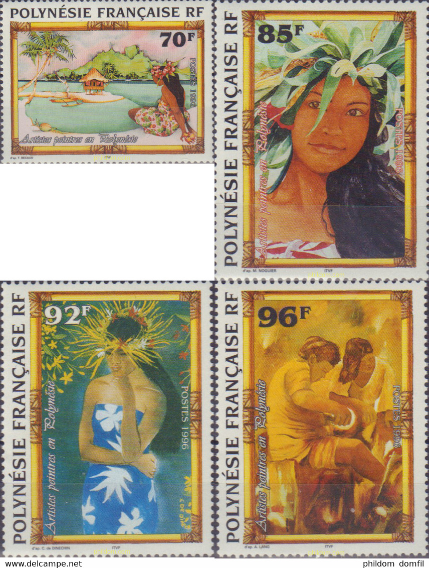 585061 MNH POLINESIA FRANCESA 1996 ARTISTAS Y PINTORES POLINESIOS - Oblitérés