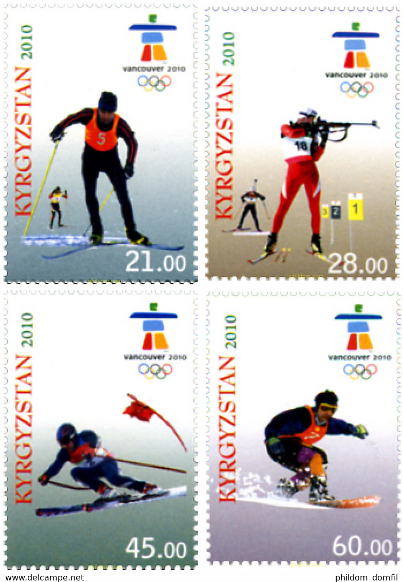 245873 MNH KIRGUIZISTAN 2010 21 JUEGOS OLIMPICOS INVIERNO VANCOUVER 2010 - Invierno 2010: Vancouver