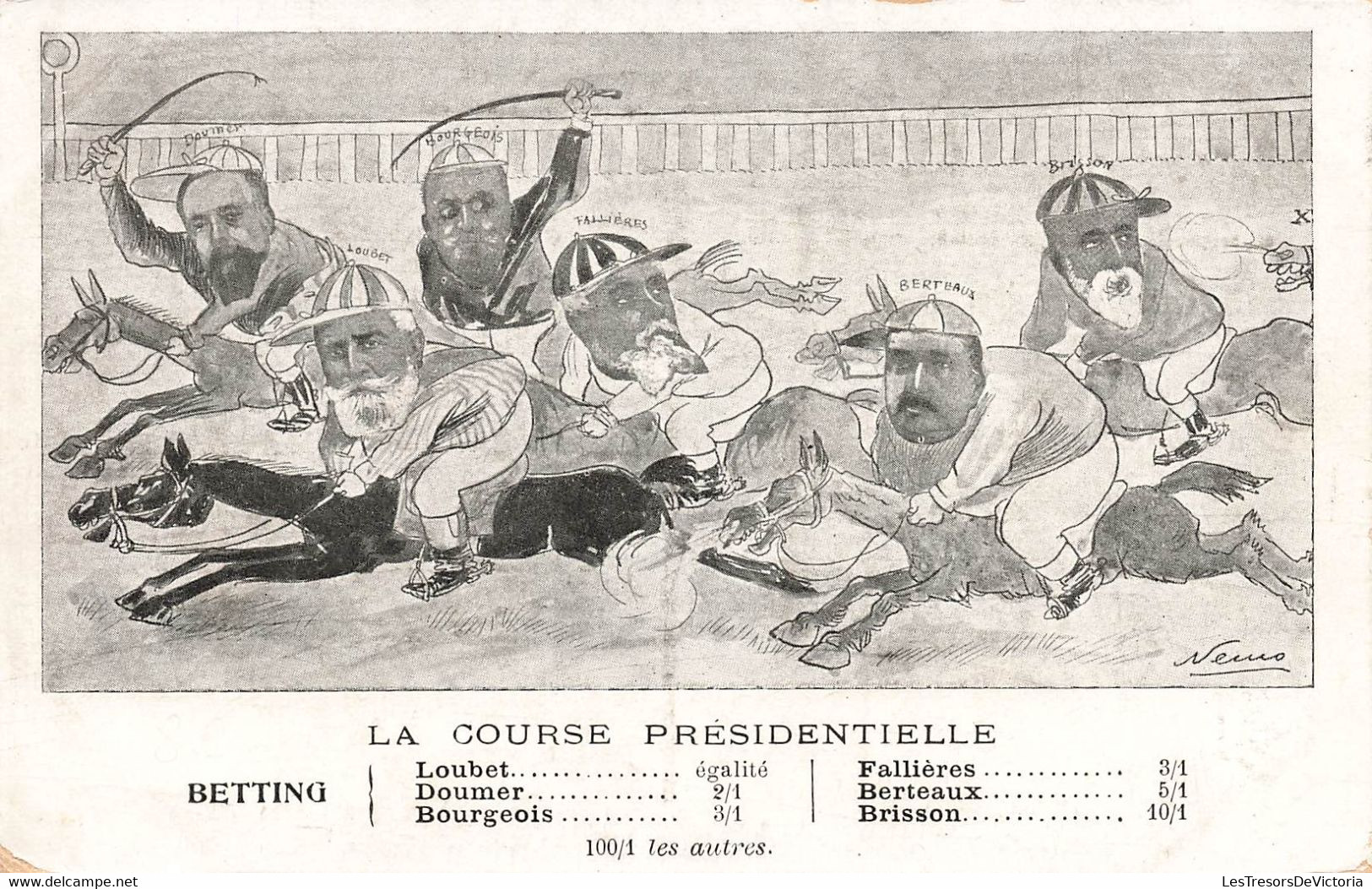 CPA Politique - Satirique - La Course Presidentielle - Betting - - Satirical