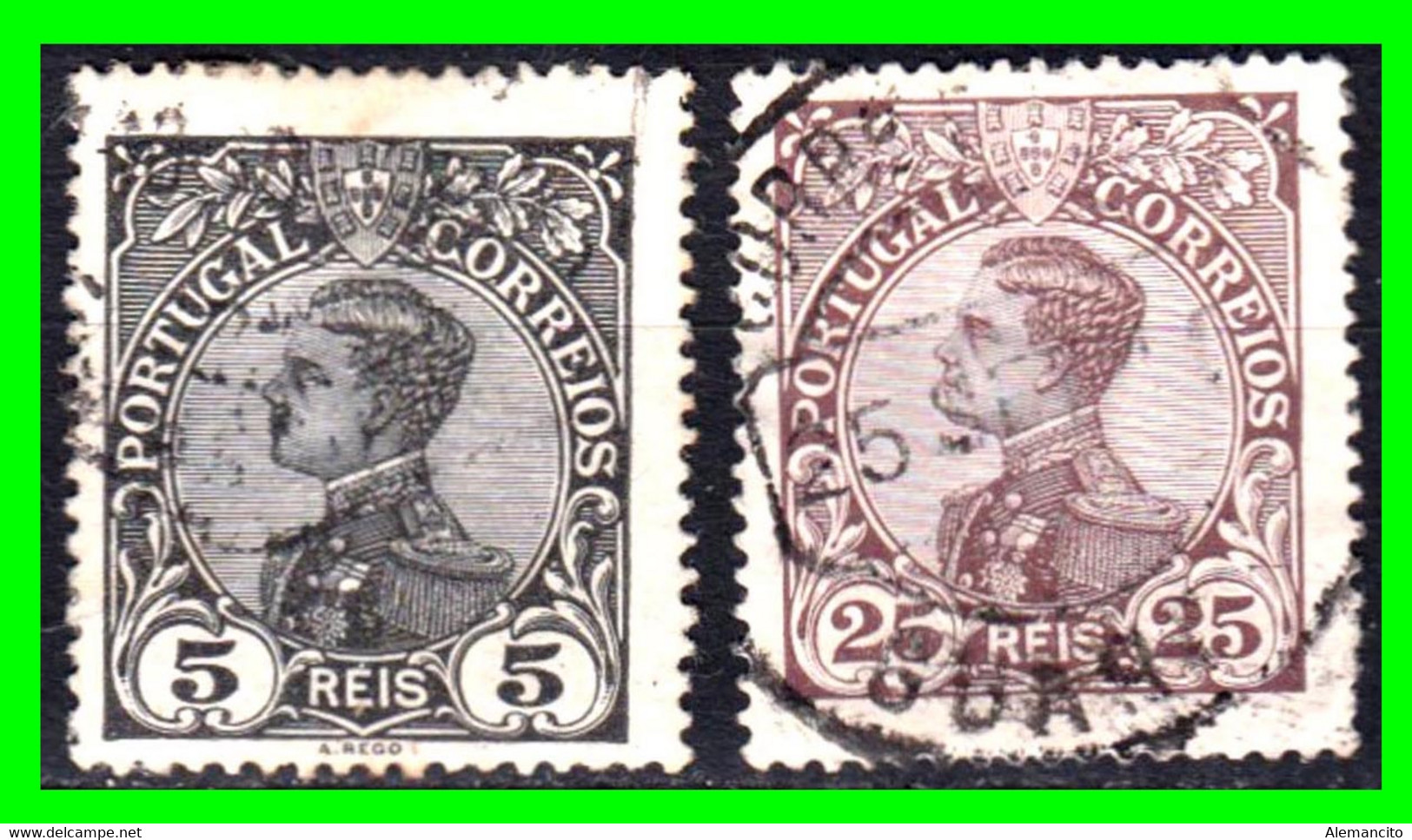 PORTUGAL … “ SELLOS AÑO 1910 REY MANUEL II - Usati