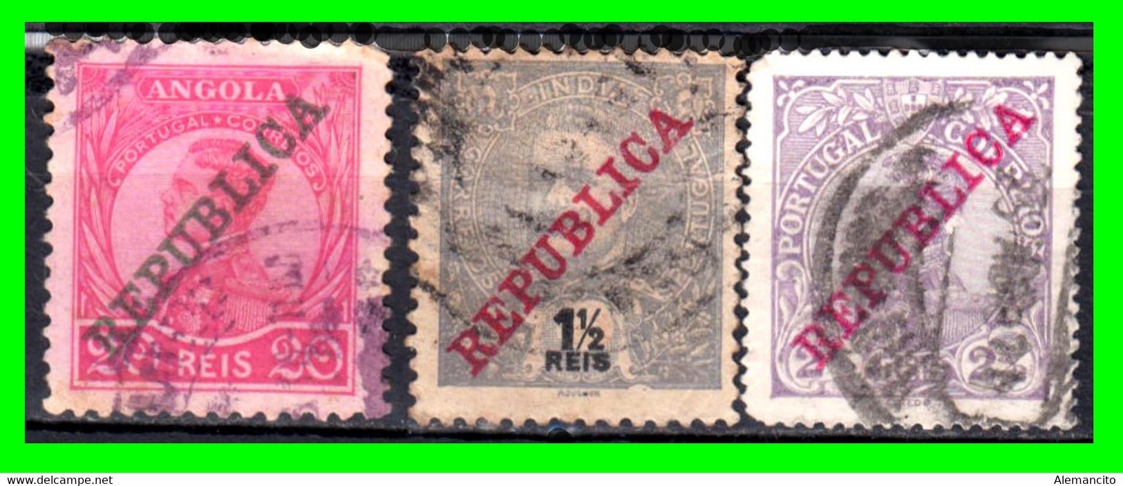 PORTUGAL … “ SELLOS AÑO 1910 REY MANUEL II CON LA SOBRECARGA ( REPUBLICA ) - Used Stamps