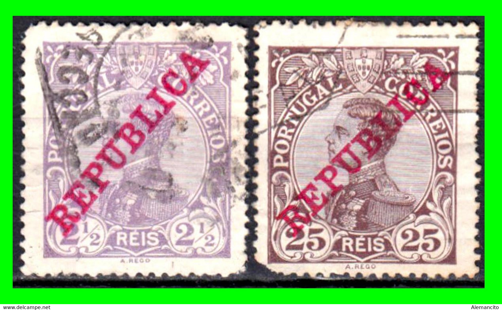 PORTUGAL … “ SELLOS AÑO 1910 REY MANUEL II CON LA SOBRECARGA ( REPUBLICA ) - Used Stamps