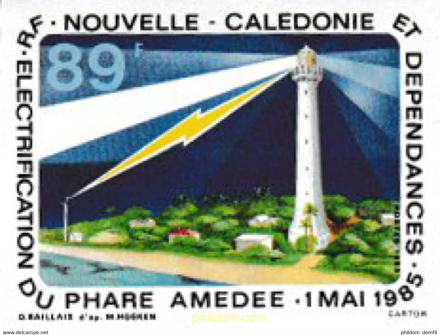 602409 MNH NUEVA CALEDONIA 1985 ELCTRIFICACION DEL FARO AMEDEE - Usati