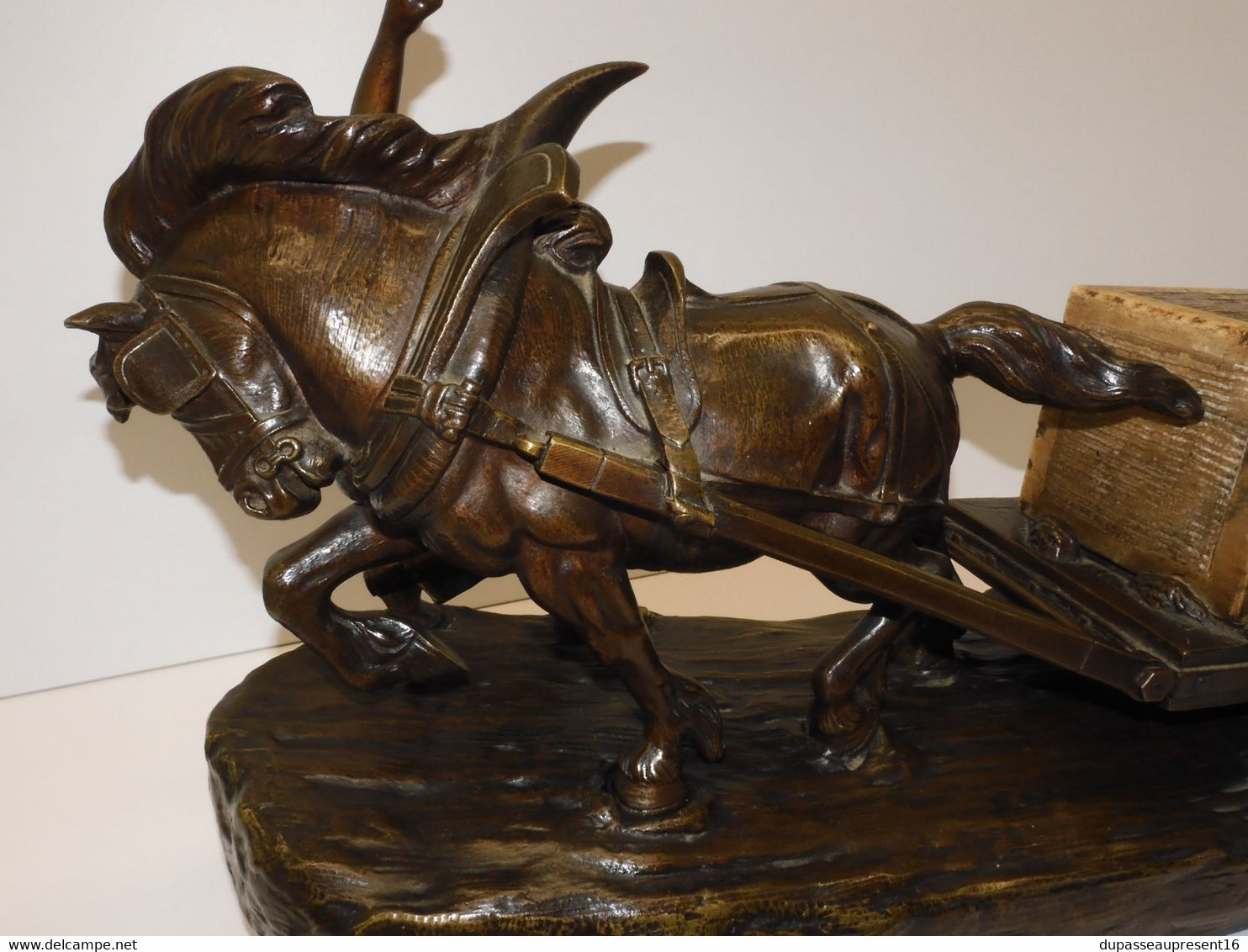 * IMPORTANT SUJET SCULPTURE BRONZE SIGNE ROBERT BOUSQUET (1894 - 1917) CHEVAL E