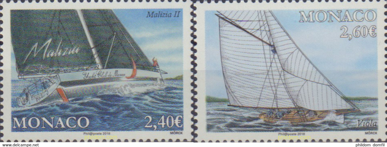 592623 MNH MONACO 2018 VELEROS - MALIZIA II - Autres & Non Classés