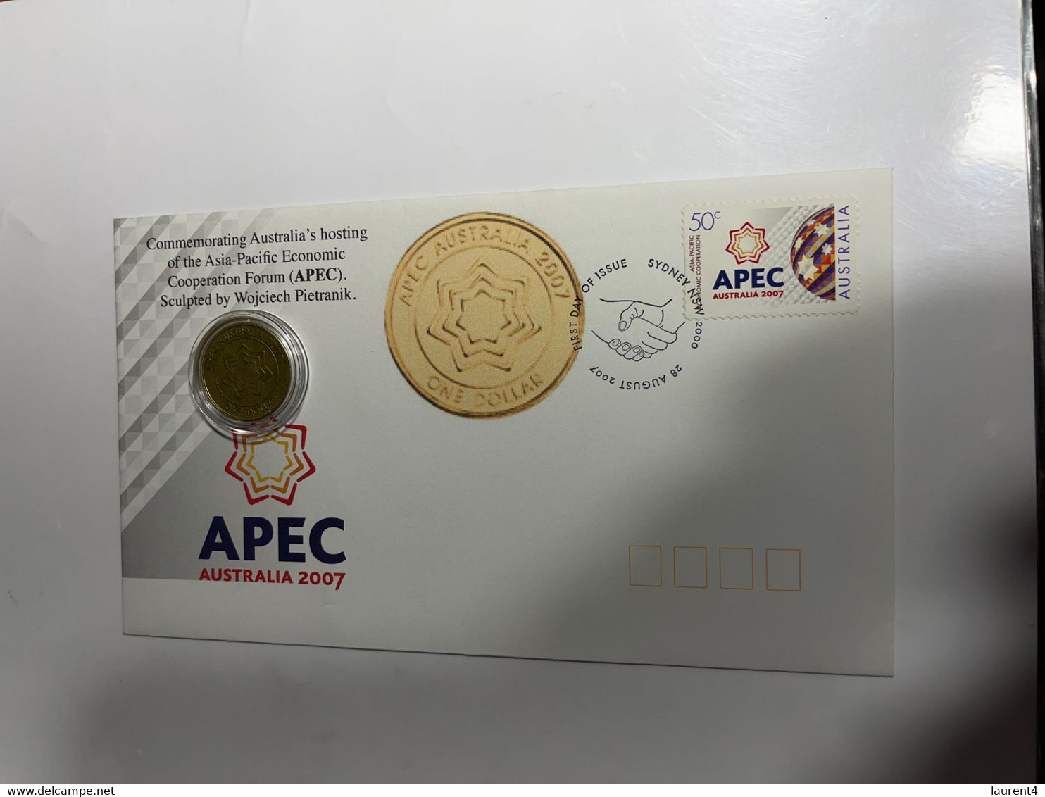 (2 M 17) Australia - $ 1.00 APEC Summit 2007 Coin On 2007 APEC FDC Cover 2007 - Dollar