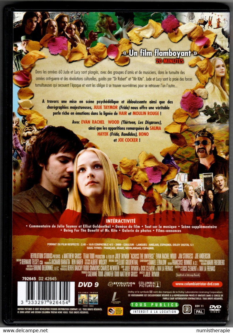 DVD : Across The Universe : Comédie Musicale Avec Les Chansons Des Beatles - Comédie Musicale