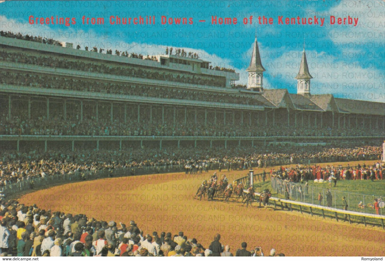 CARTOLINA  LOUISVILLE,KENTUCKY,STATI UNITI,CHURCHILL DOWNS HOME OF THE KENTUCKY DERBY,VIAGGIATA 1981 - Louisville