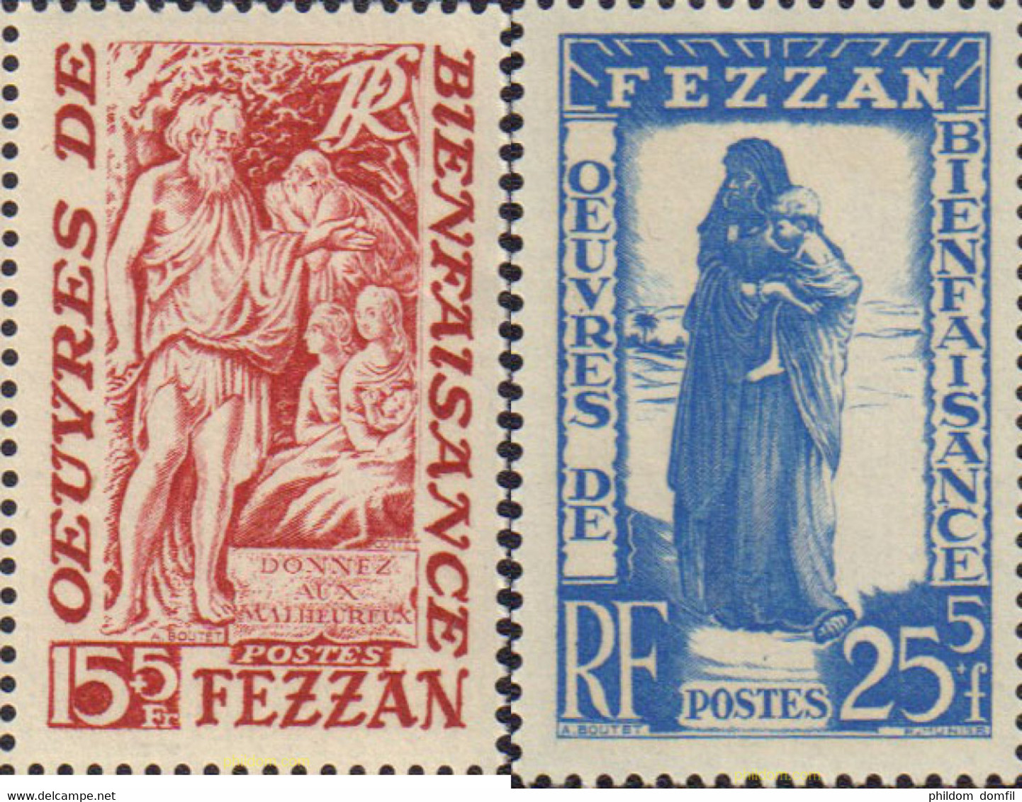 600680 MNH FEZZAN 1950 BENEFICENCIA - Gebruikt