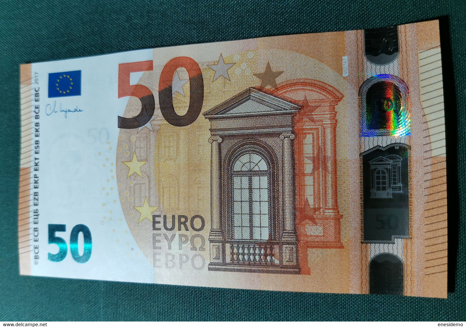 50 EURO SPAIN 2017 LAGARDE V027A1 VC SC FDS UNC. FIRST POSITION PERFECT - 50 Euro