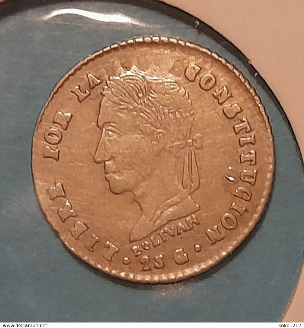 Bolivia 1/2 Half Sol 1860 Potossi Plata / Silver - Bolivie