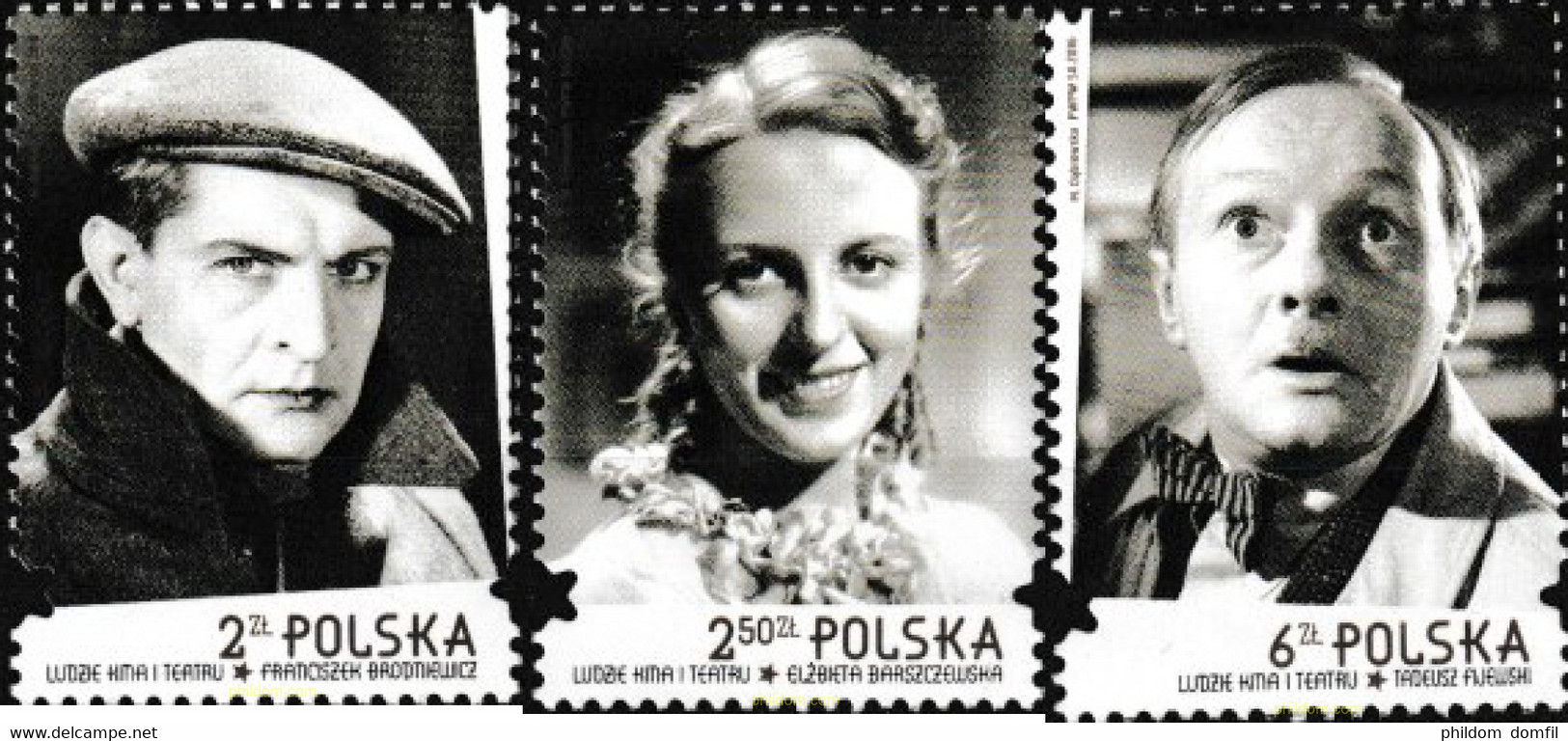 606071 MNH POLONIA 2016 ACTORES DE TEATRO - Ohne Zuordnung