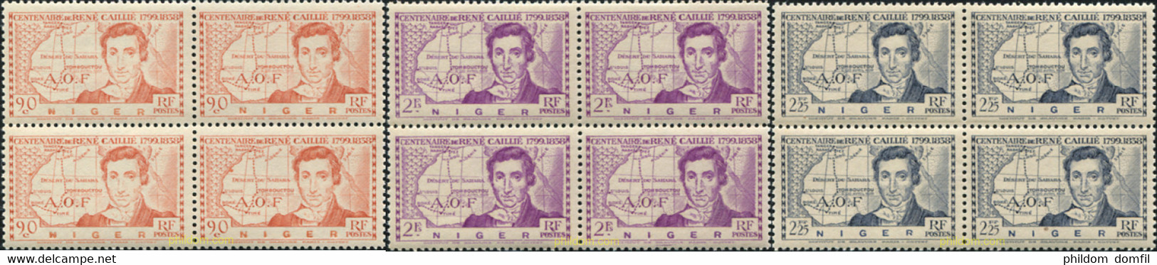 608281 MNH NIGER 1939 1939 I CENTENARIO DE LA MUERTE DE RENÉ CAILLIE 1799-1838 EXPLORADOR Y NAVEGANTE - Gebruikt